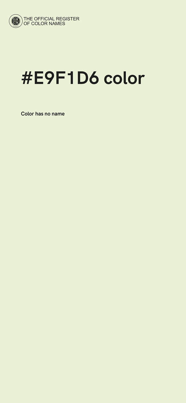 #E9F1D6 color image