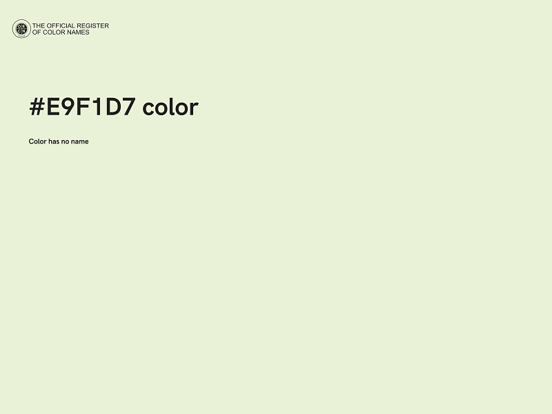 #E9F1D7 color image