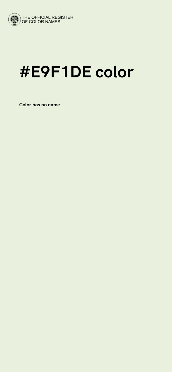 #E9F1DE color image