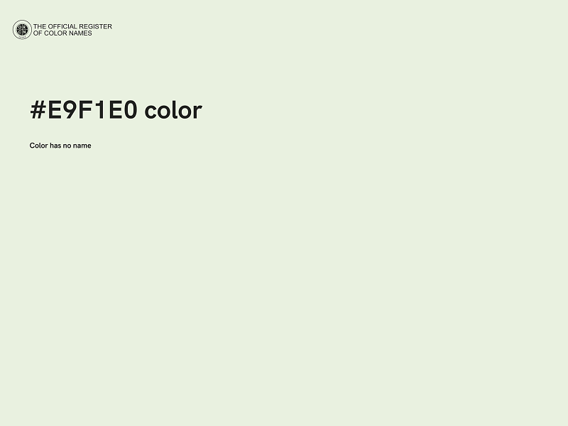 #E9F1E0 color image