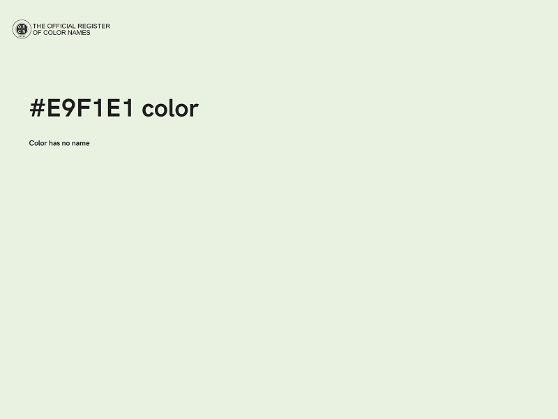 #E9F1E1 color image