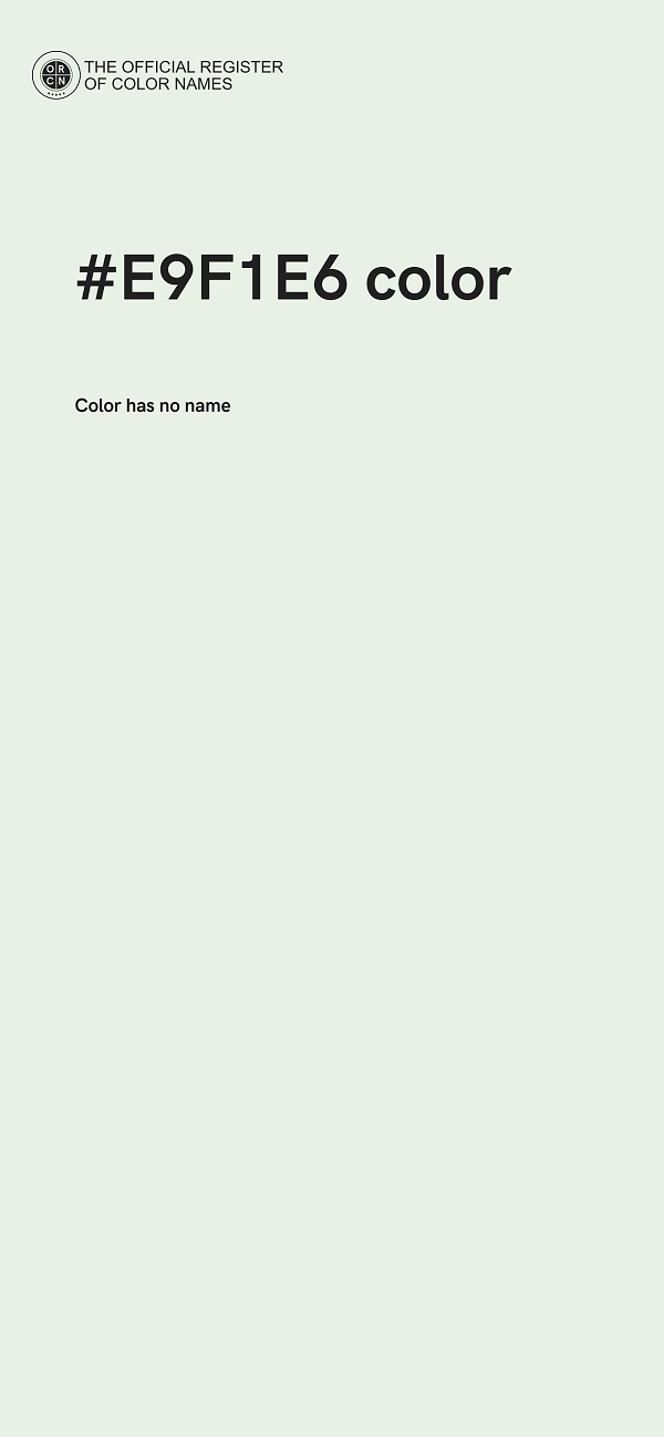 #E9F1E6 color image