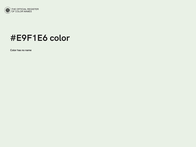 #E9F1E6 color image
