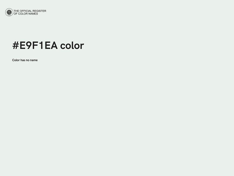 #E9F1EA color image