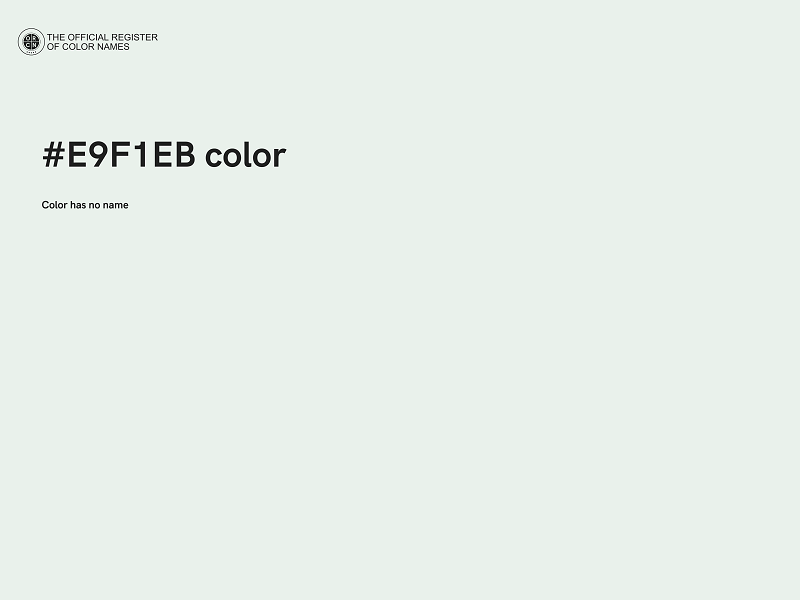 #E9F1EB color image