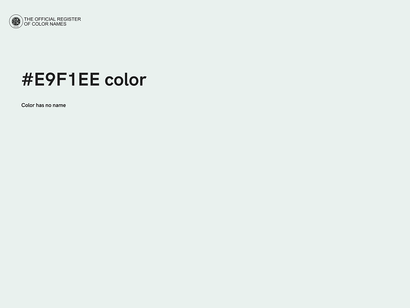 #E9F1EE color image