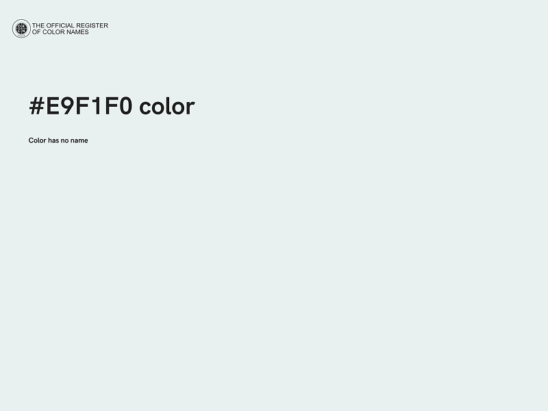 #E9F1F0 color image