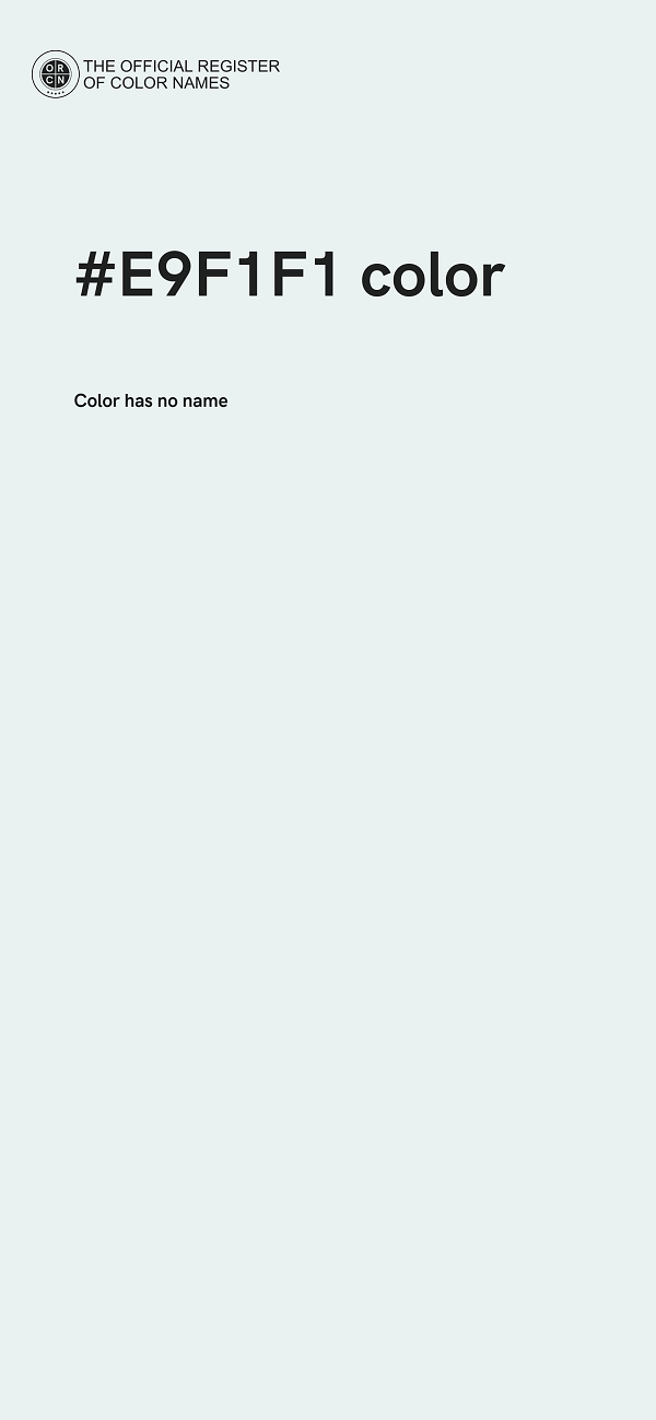 #E9F1F1 color image