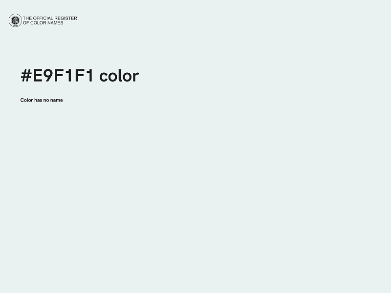 #E9F1F1 color image