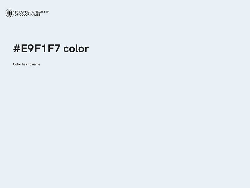 #E9F1F7 color image