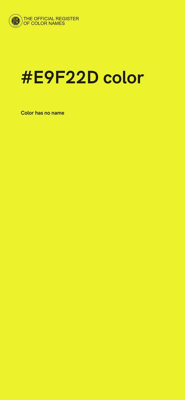 #E9F22D color image