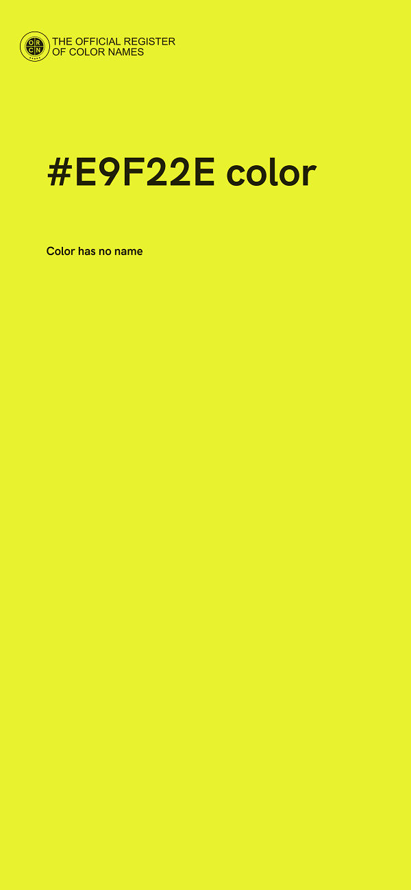 #E9F22E color image