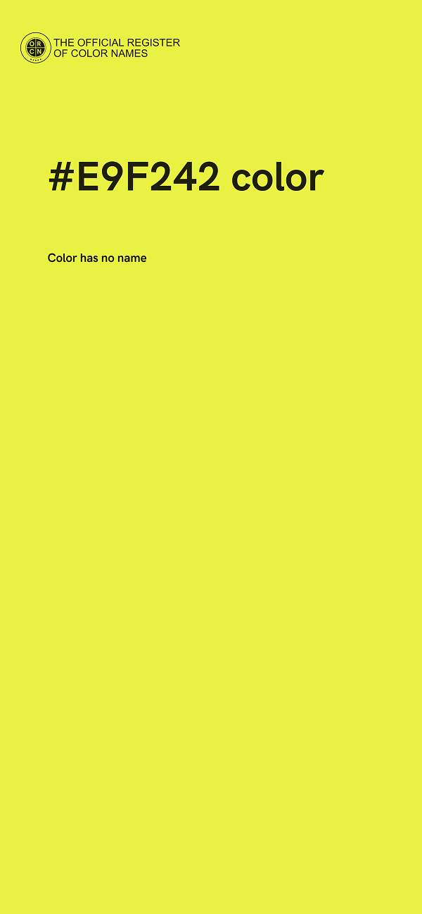 #E9F242 color image