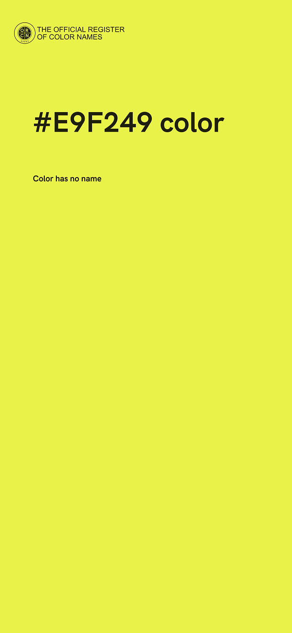 #E9F249 color image