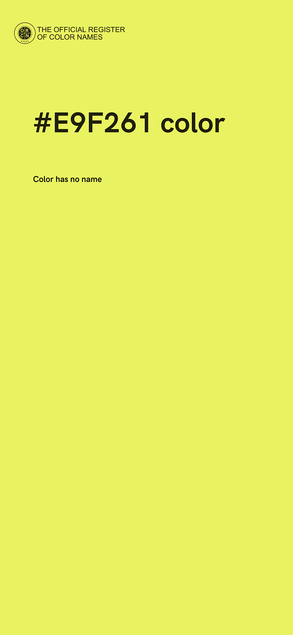#E9F261 color image