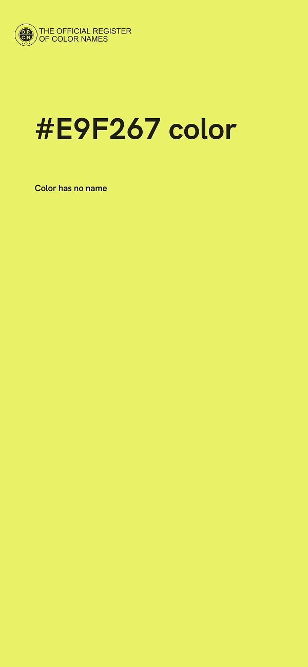 #E9F267 color image