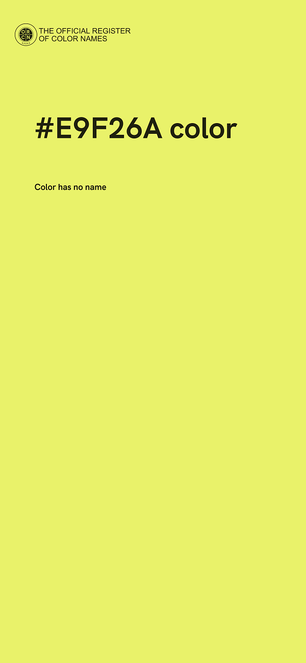 #E9F26A color image