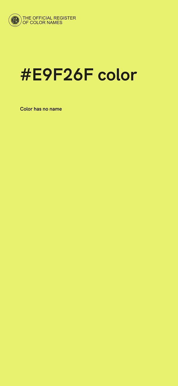 #E9F26F color image