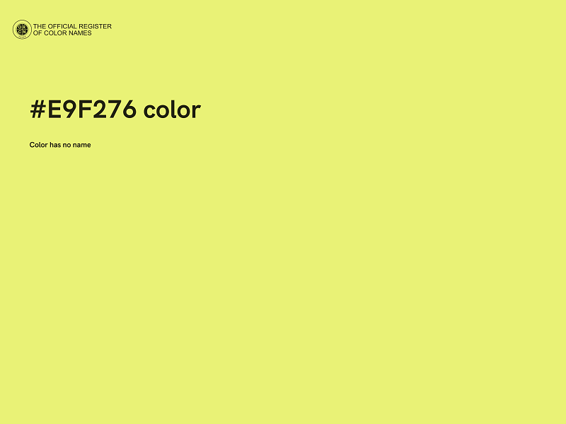 #E9F276 color image