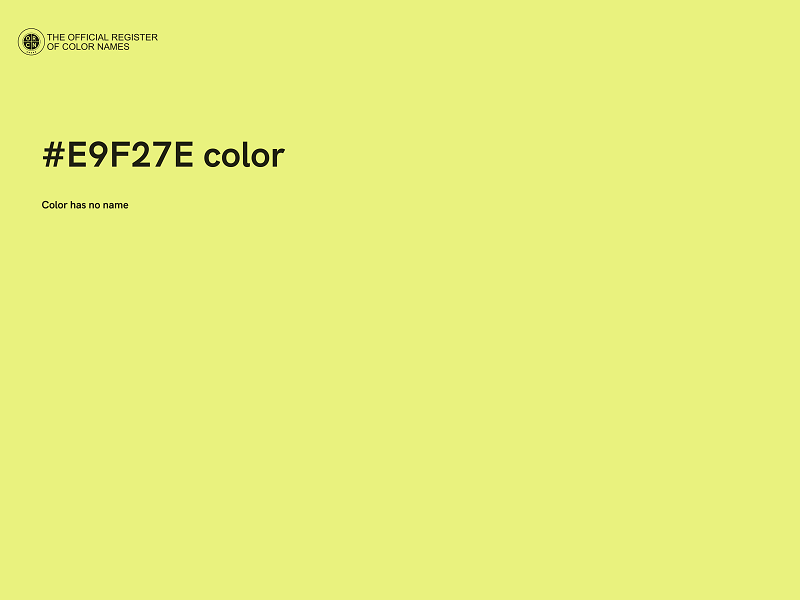 #E9F27E color image