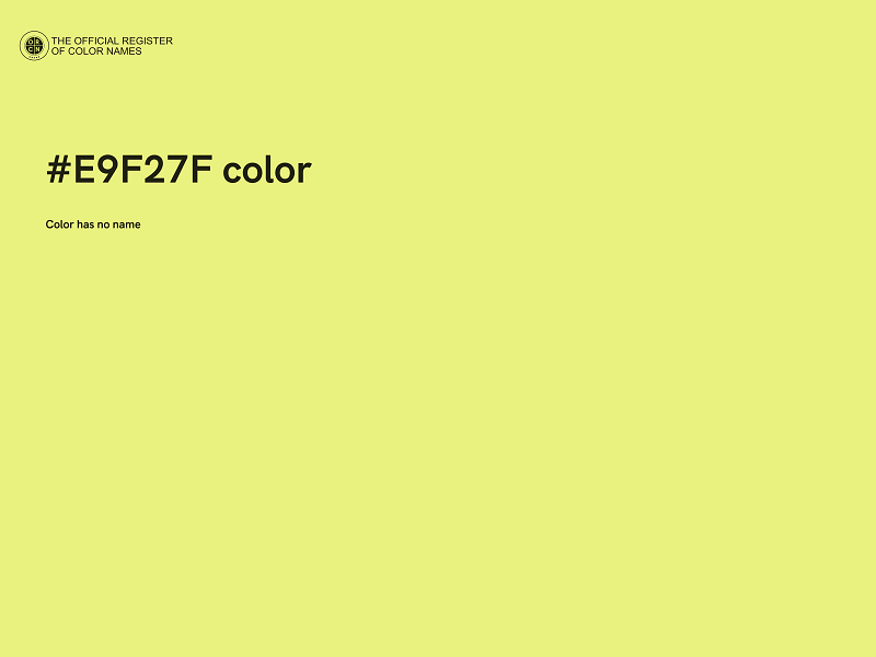 #E9F27F color image