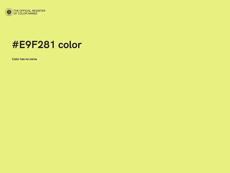 #E9F281 color image