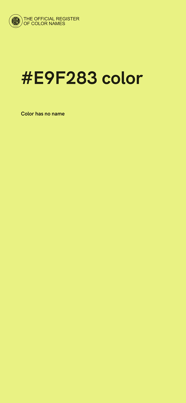 #E9F283 color image