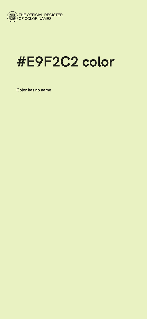 #E9F2C2 color image
