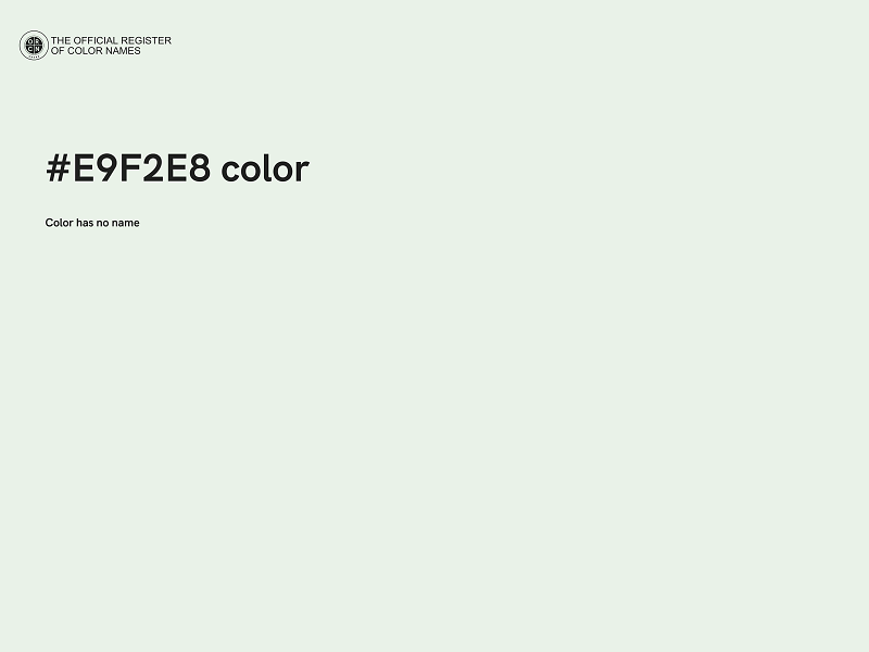 #E9F2E8 color image