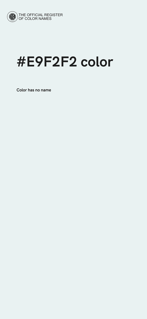 #E9F2F2 color image