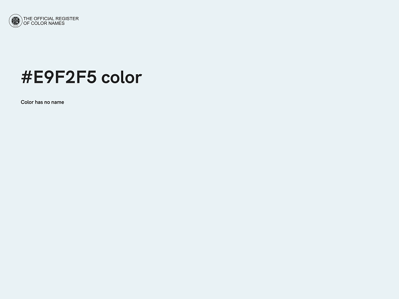 #E9F2F5 color image