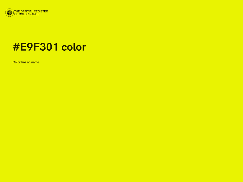 #E9F301 color image