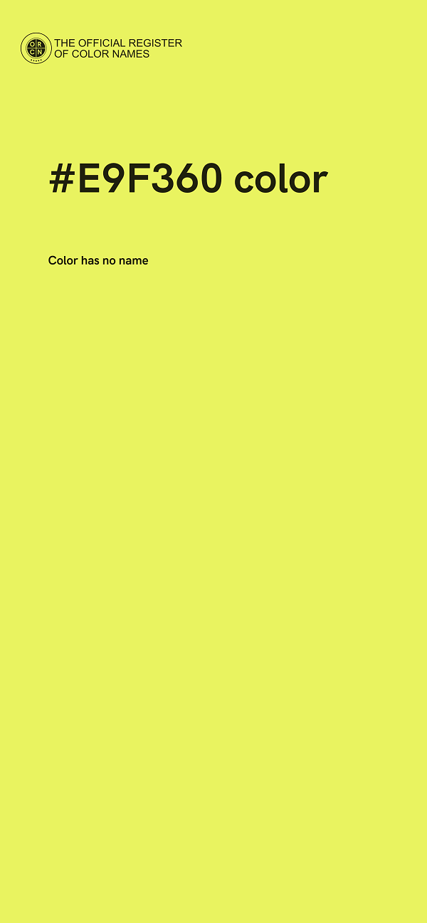 #E9F360 color image