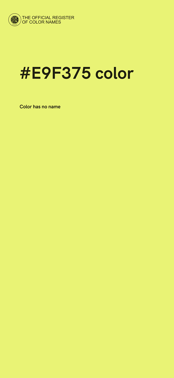 #E9F375 color image