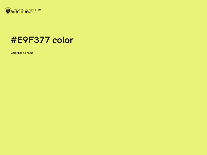 #E9F377 color image