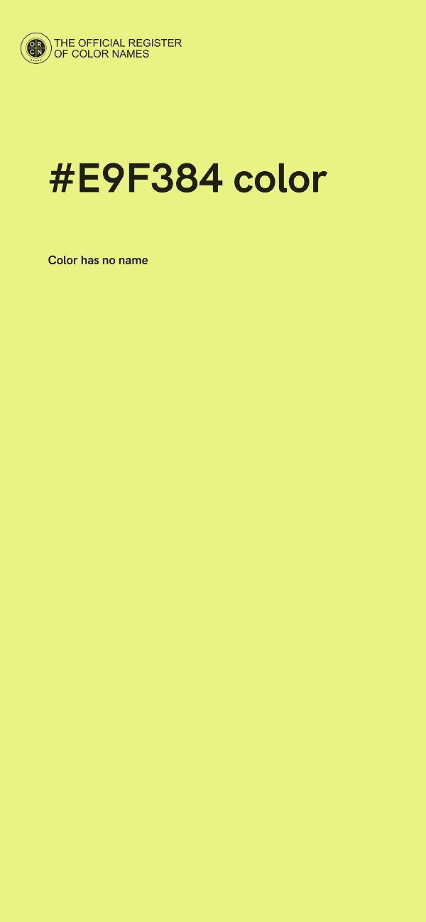#E9F384 color image