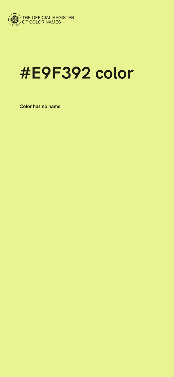 #E9F392 color image