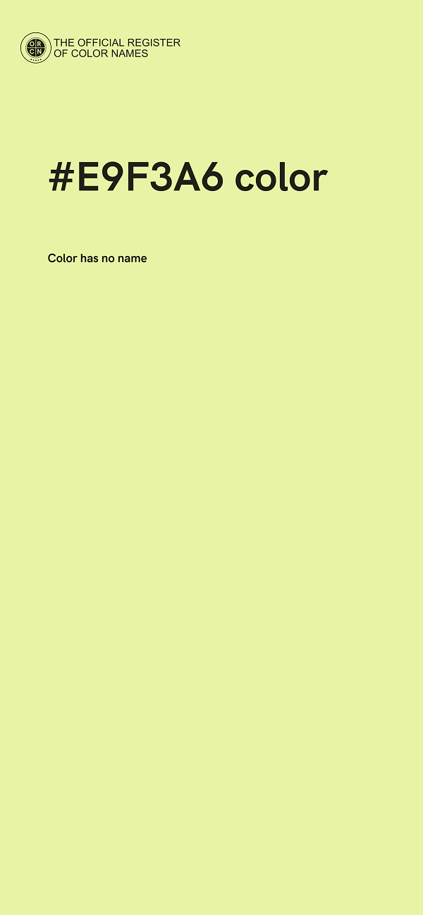 #E9F3A6 color image