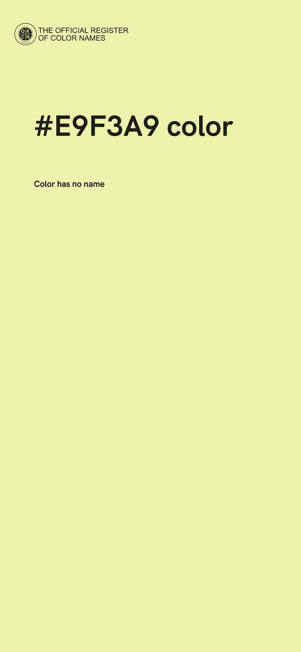 #E9F3A9 color image