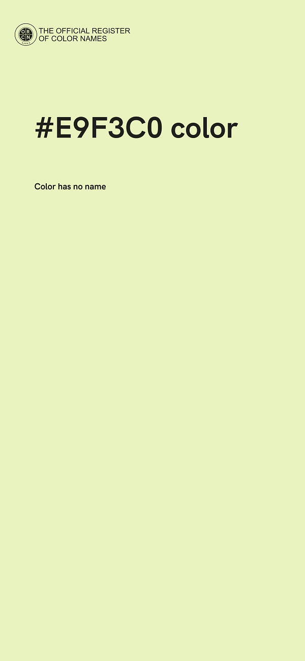 #E9F3C0 color image
