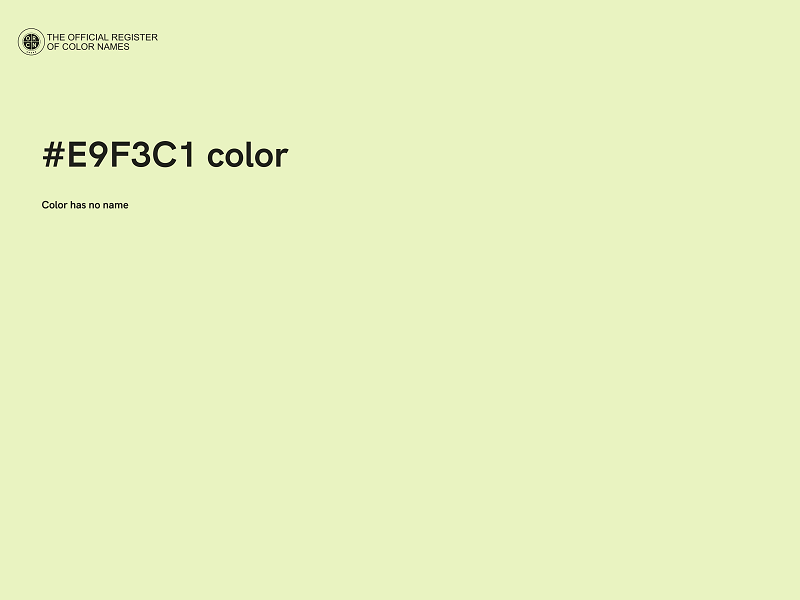 #E9F3C1 color image