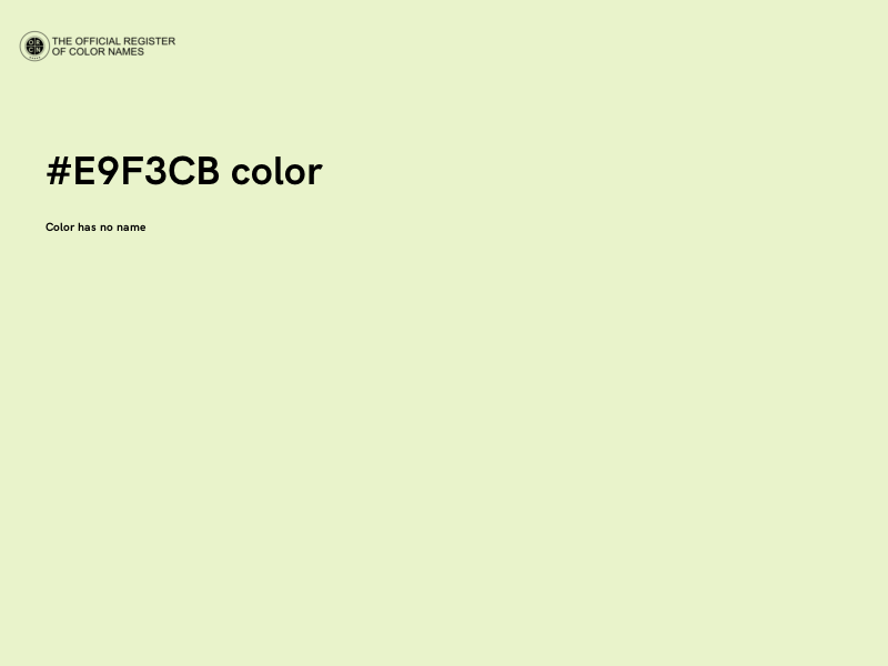 #E9F3CB color image