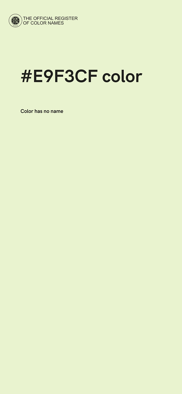 #E9F3CF color image