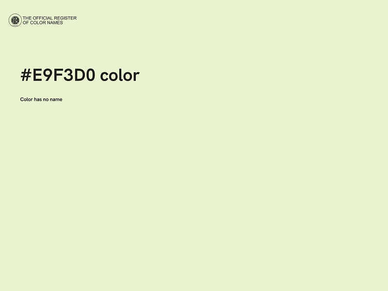 #E9F3D0 color image