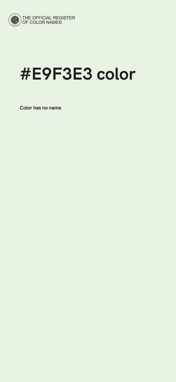 #E9F3E3 color image