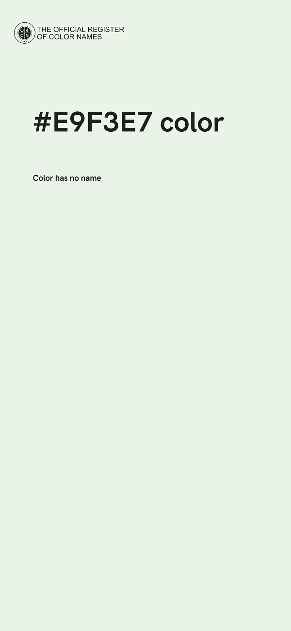 #E9F3E7 color image