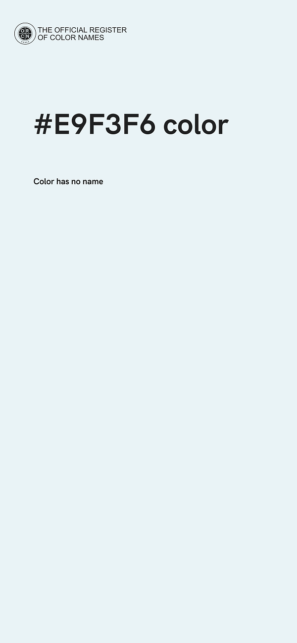 #E9F3F6 color image
