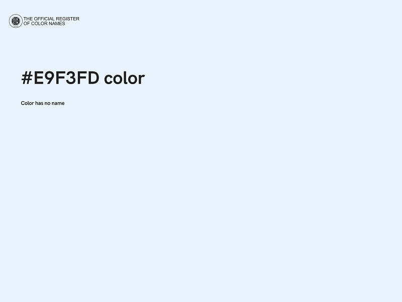 #E9F3FD color image