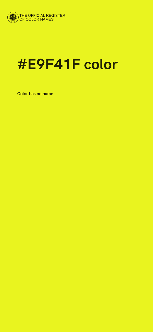 #E9F41F color image