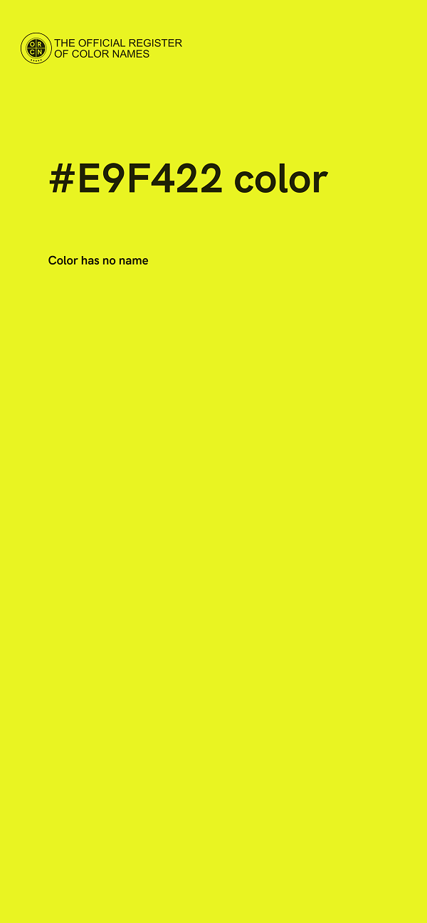#E9F422 color image
